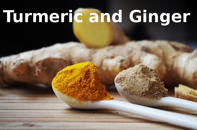 Turmeric and Ginger for blood flow and decrease of inflammation.